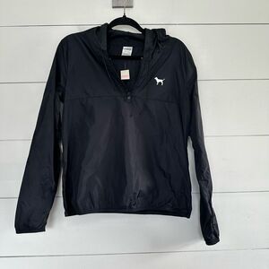 Victoria’s Secret Pink Women’s Extra Small Small Black Windbreaker New